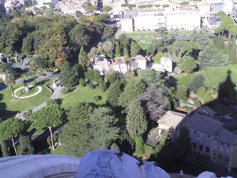 The Pope's garden from the dome